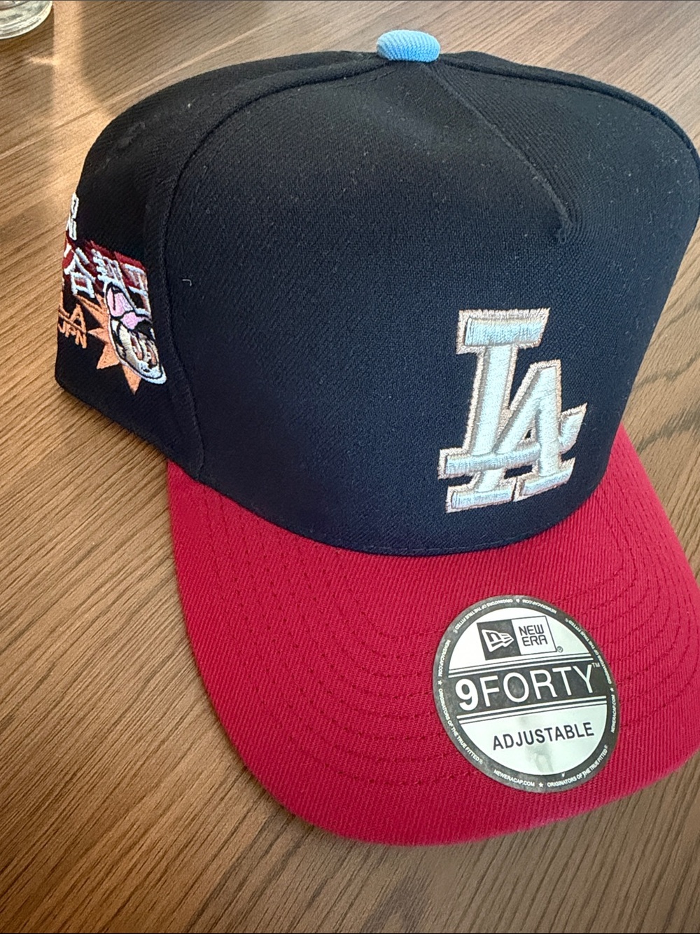 New Era Kids LA Cap - Black, Red & Light Blue Accent